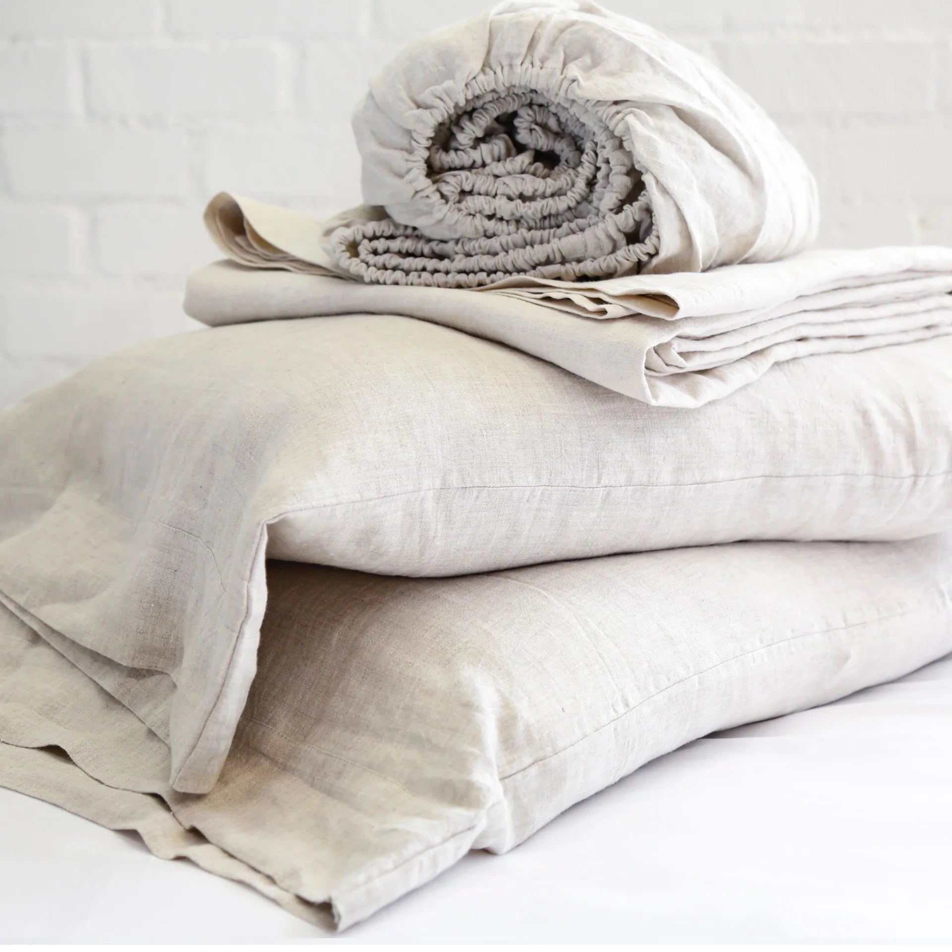 Pom Pom at Home Flax Linen King Sheet Set ~ Includes Flat, Fitted and 2 Pillowcases