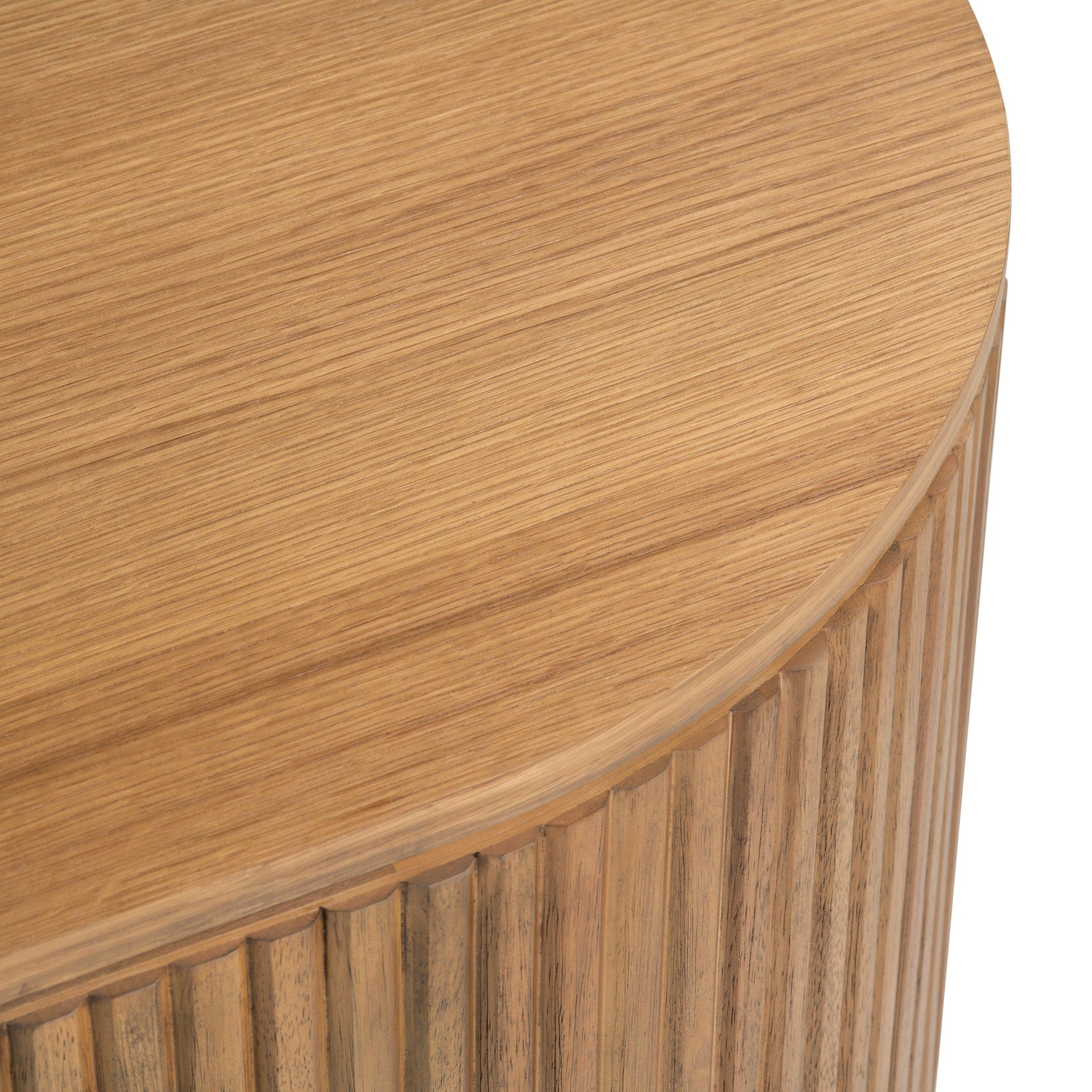 Crestview Collection Emery Modern Organic Fluted Wood Coffee Table - Image 2