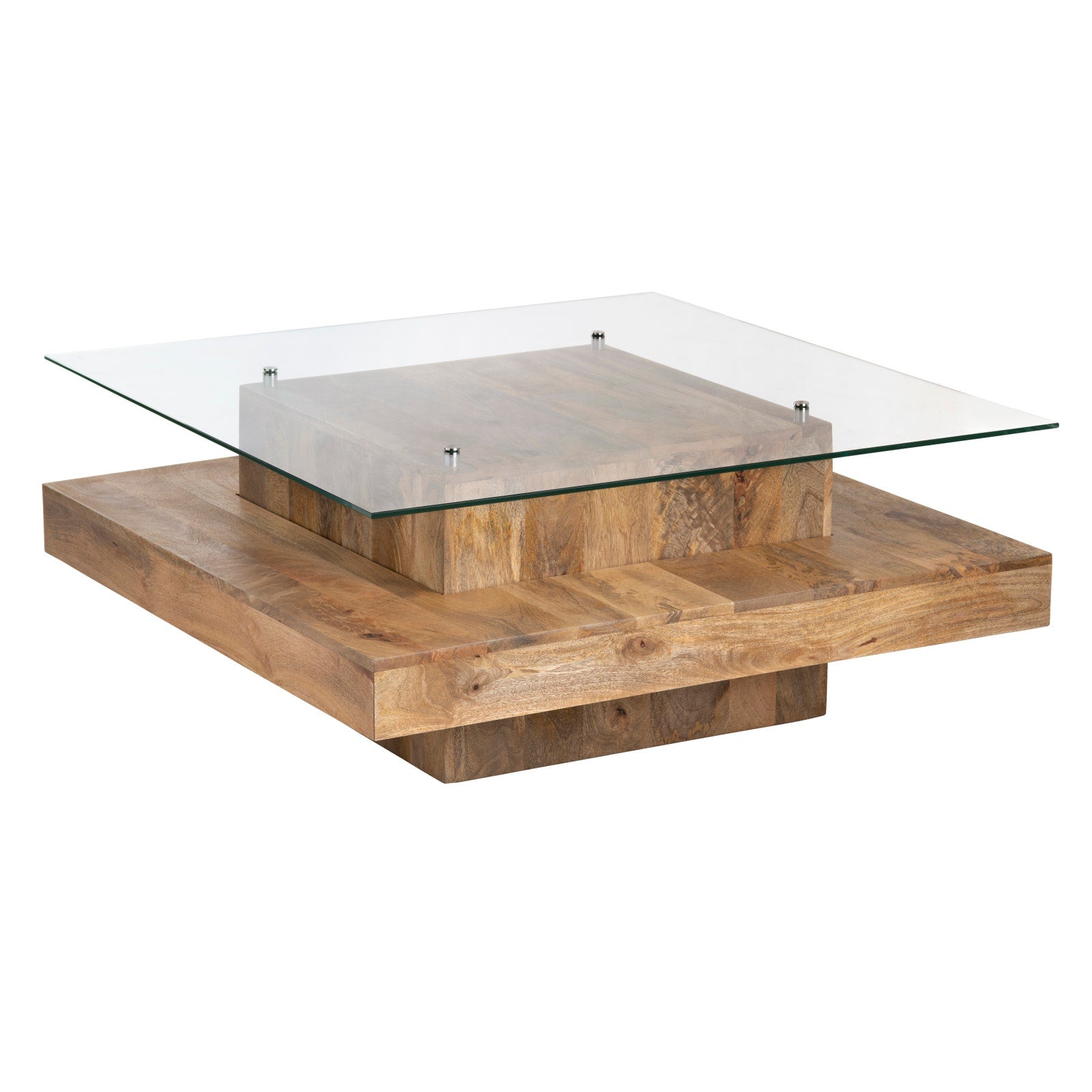 Crestview Collection Monaco Modern Organic Mango Wood Coffee Table - Image 2