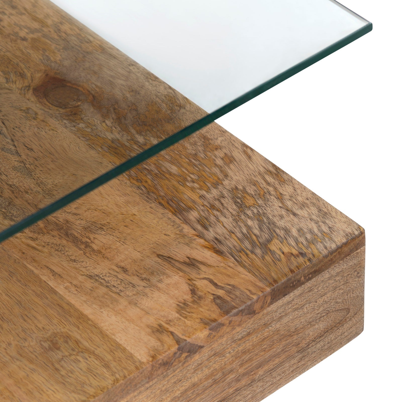 Crestview Collection Monaco Modern Organic Mango Wood Coffee Table - Image 3
