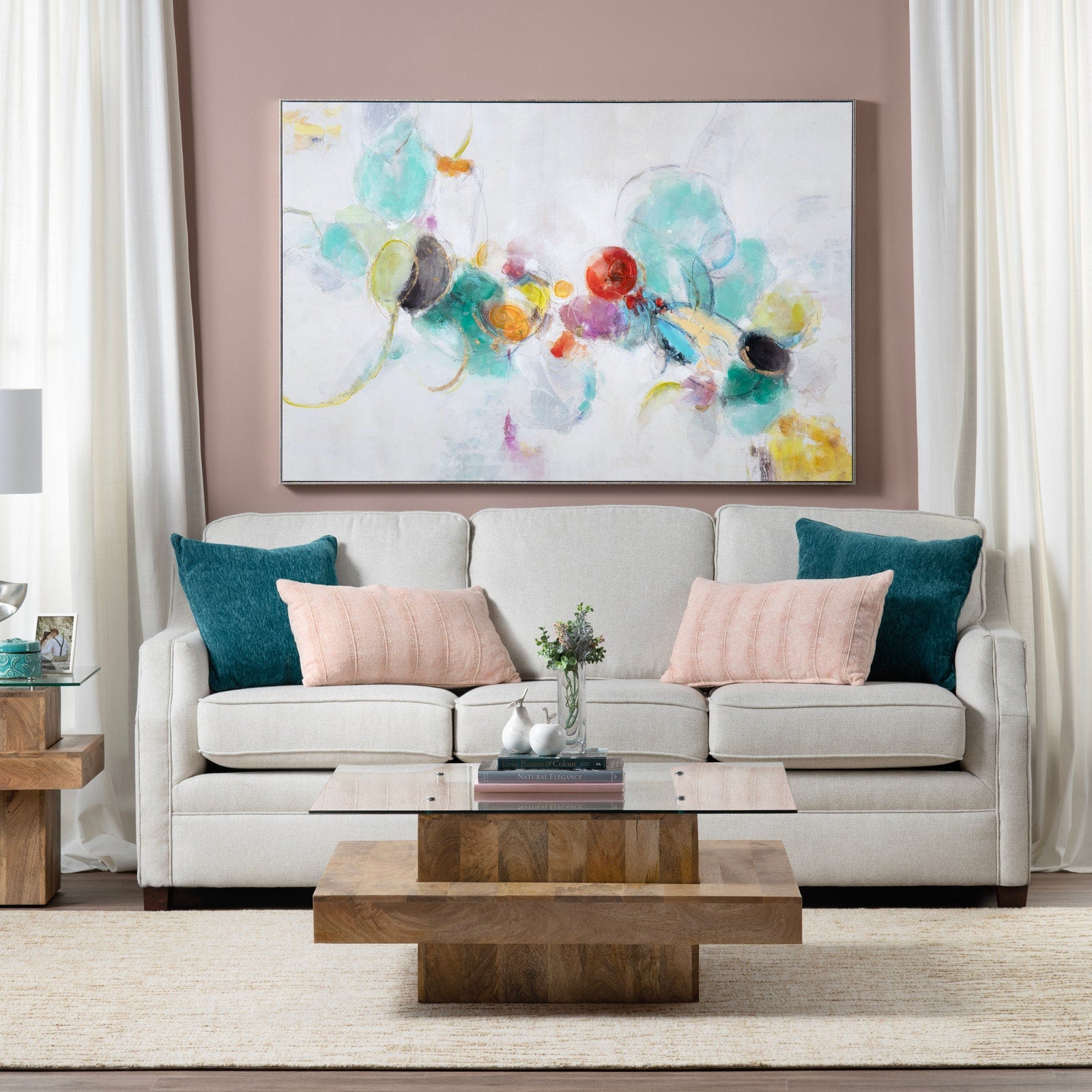 Crestview Collection Monaco Modern Organic Mango Wood Coffee Table - Image 1