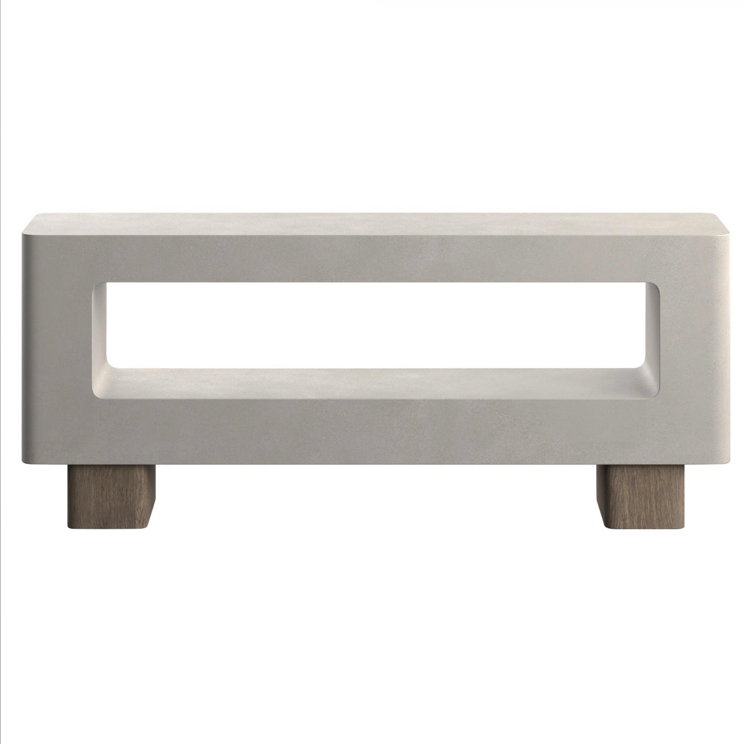 Bernhardt Casa Paros Collection Console Table ~ Bedrock Faux Concrete Finish - Image 2