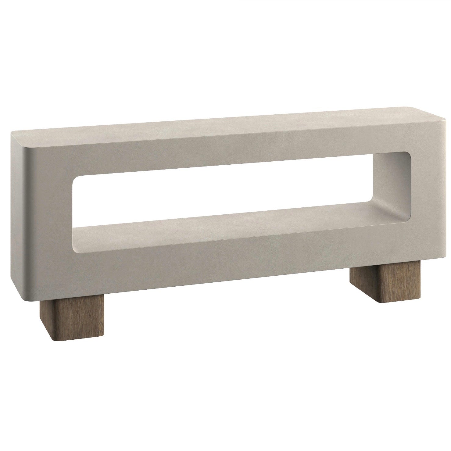 Bernhardt Casa Paros Collection Console Table ~ Bedrock Faux Concrete Finish - Image 3