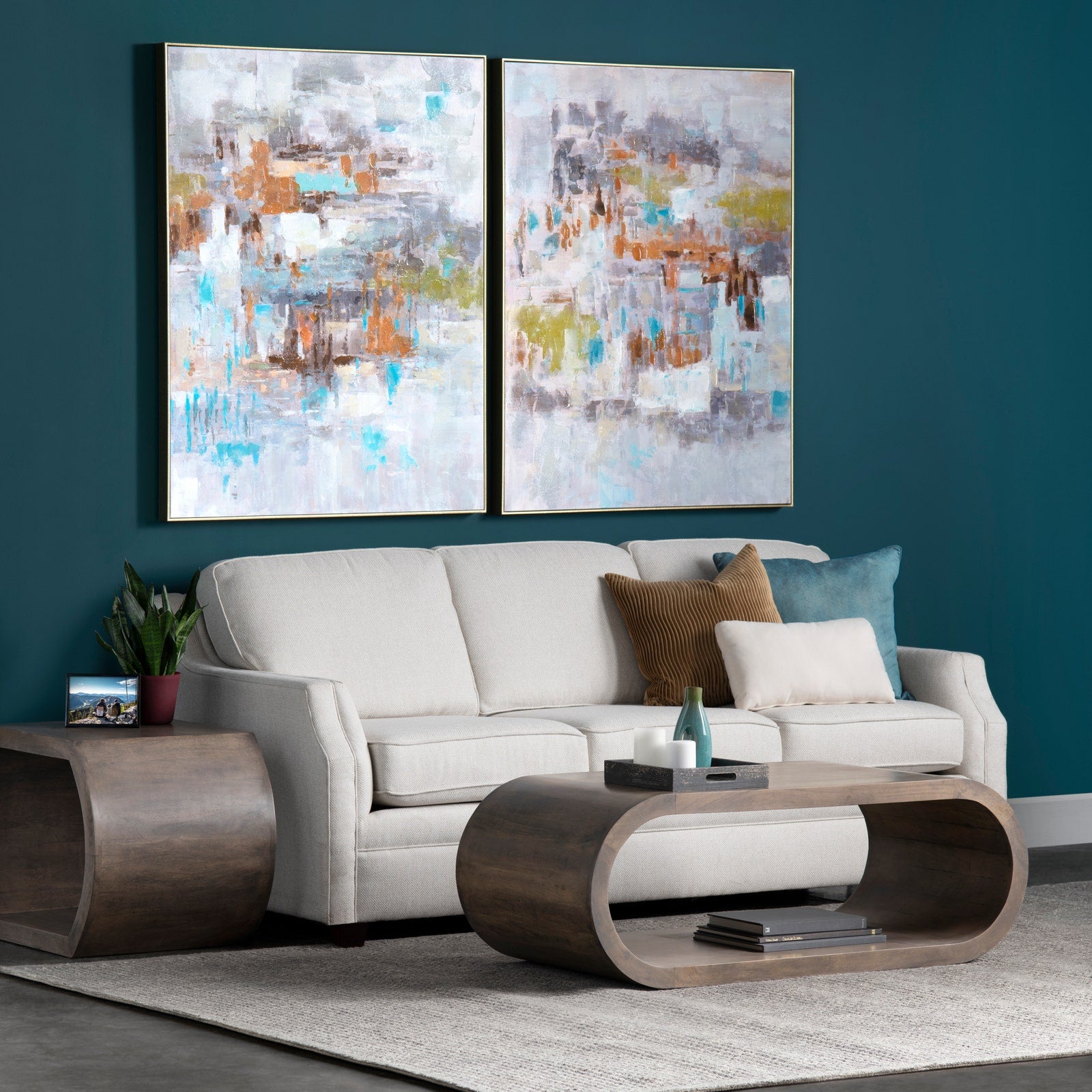 Crestview Collection Infinity Modern Rounded Coffee Table - Image 1