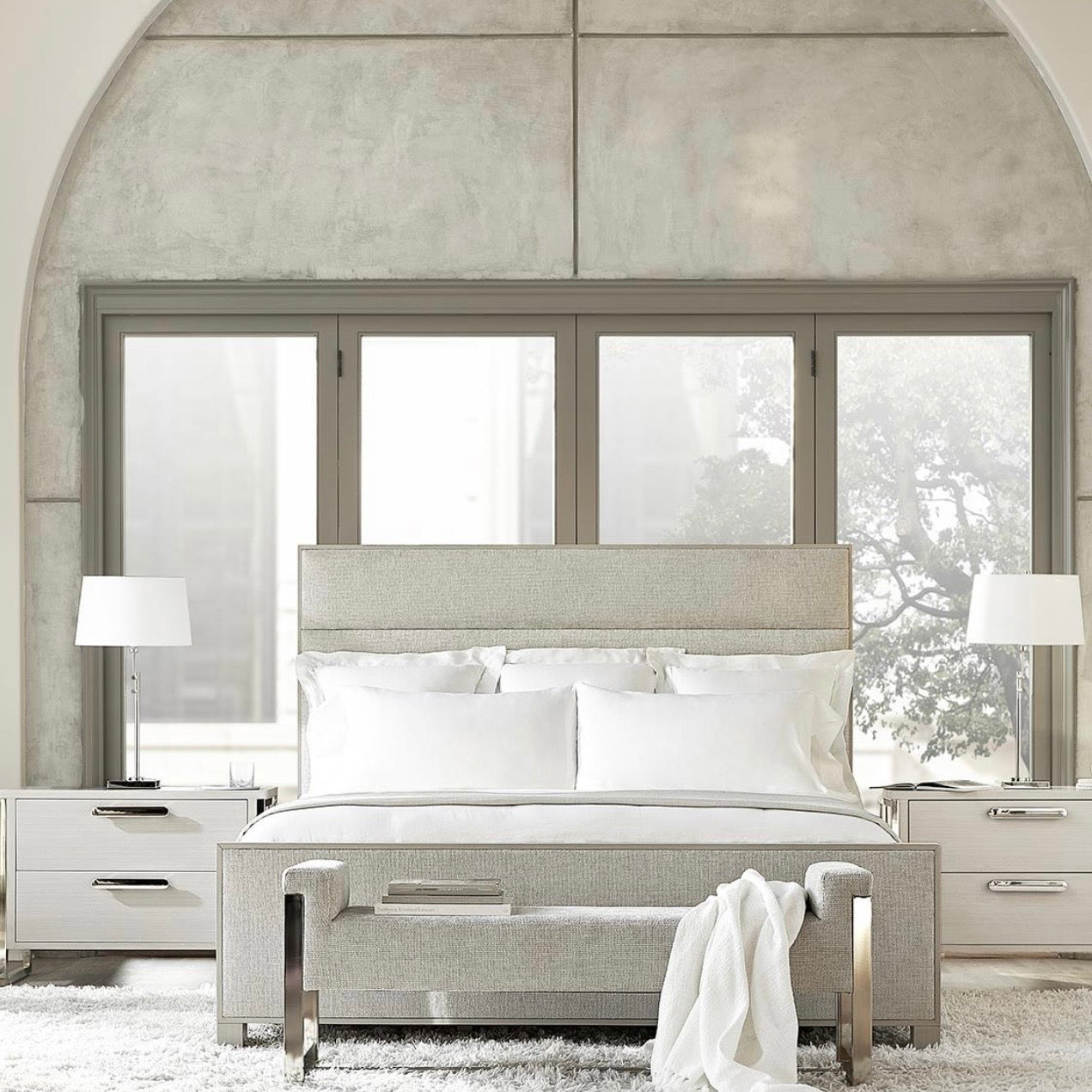 Bernhardt Stratum Collection Upholstered Panel Bed ~ Available in Queen, King and California King Sizes