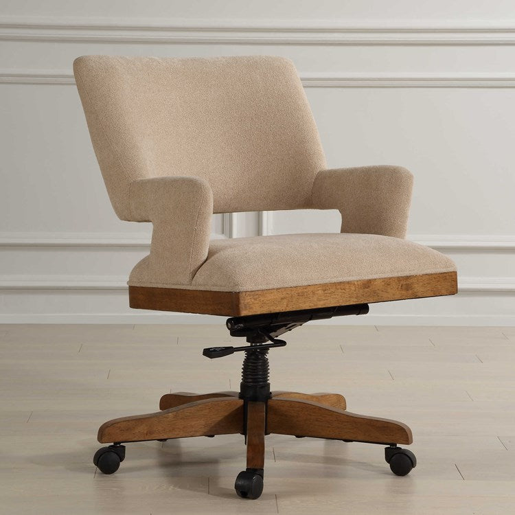 Uttermost Aspect Mid Century Modern Desk Chair with Casters - Image 3