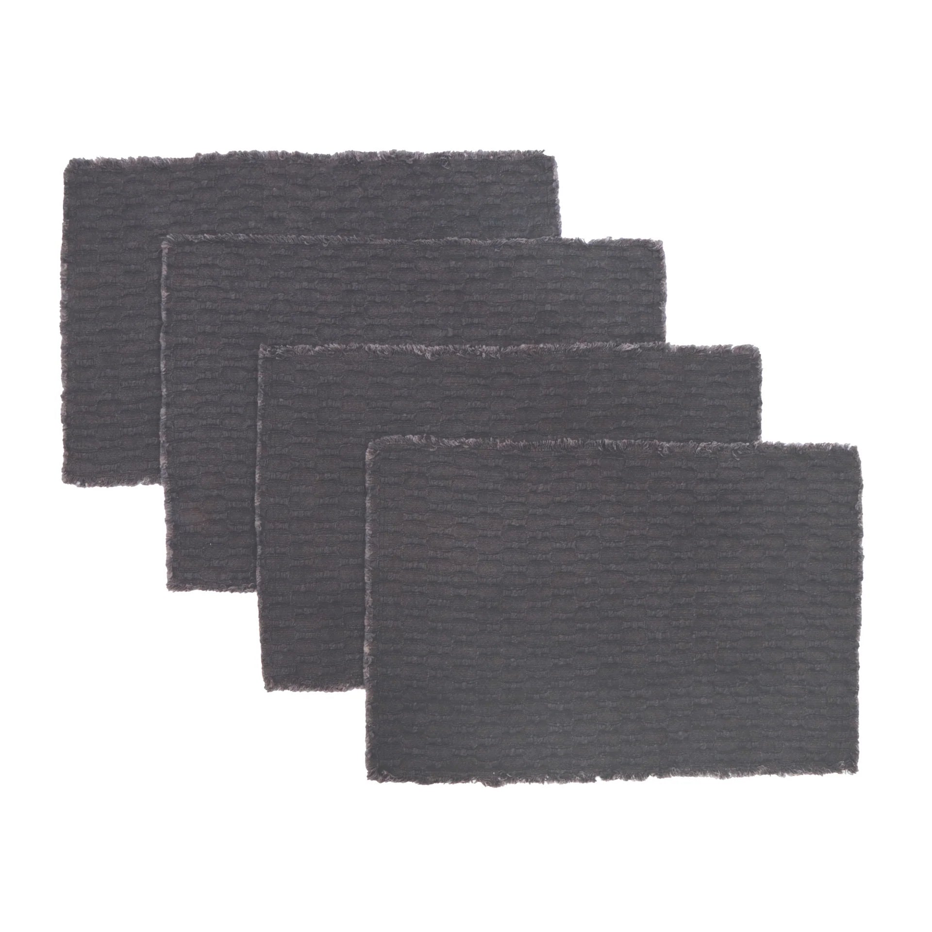 Pom Pom at Home Wren Charcoal Set of 4 Placemats ~ 13 x 19 - Image 1