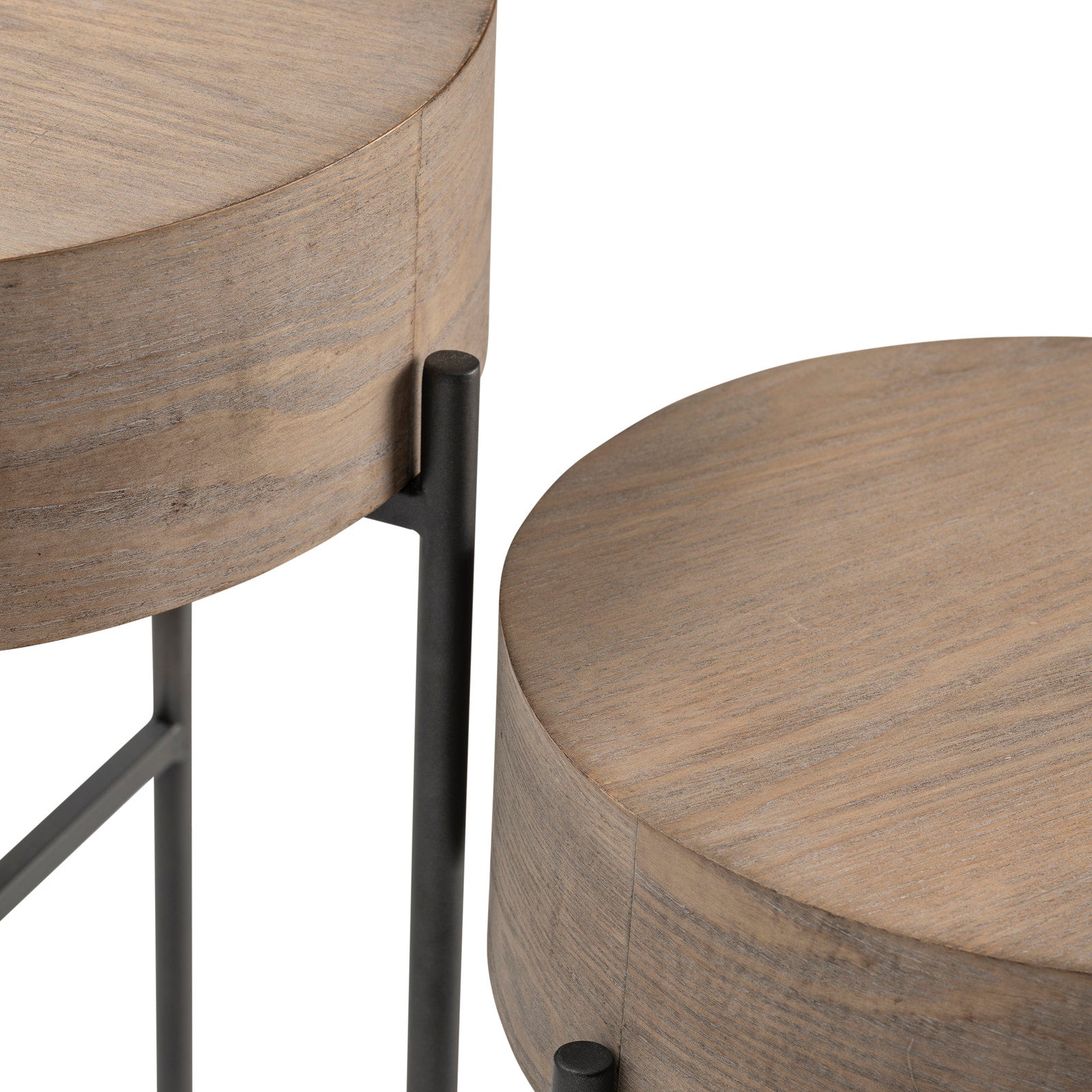 Crestview Collection Normandy Wood and Iron Accent Table Set - Image 2