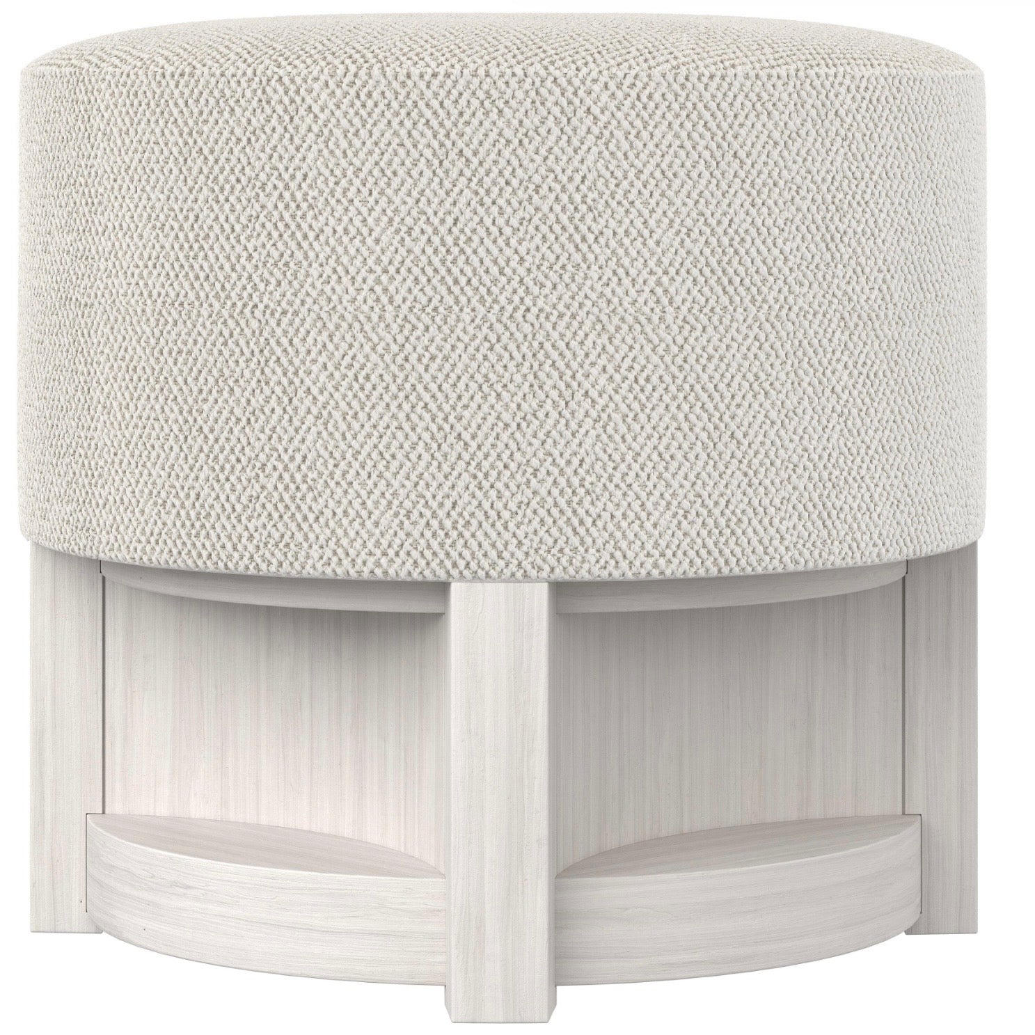 Bernhardt Stratum Collection Upholstered Round Bench ~ Mist Finish - Image 2