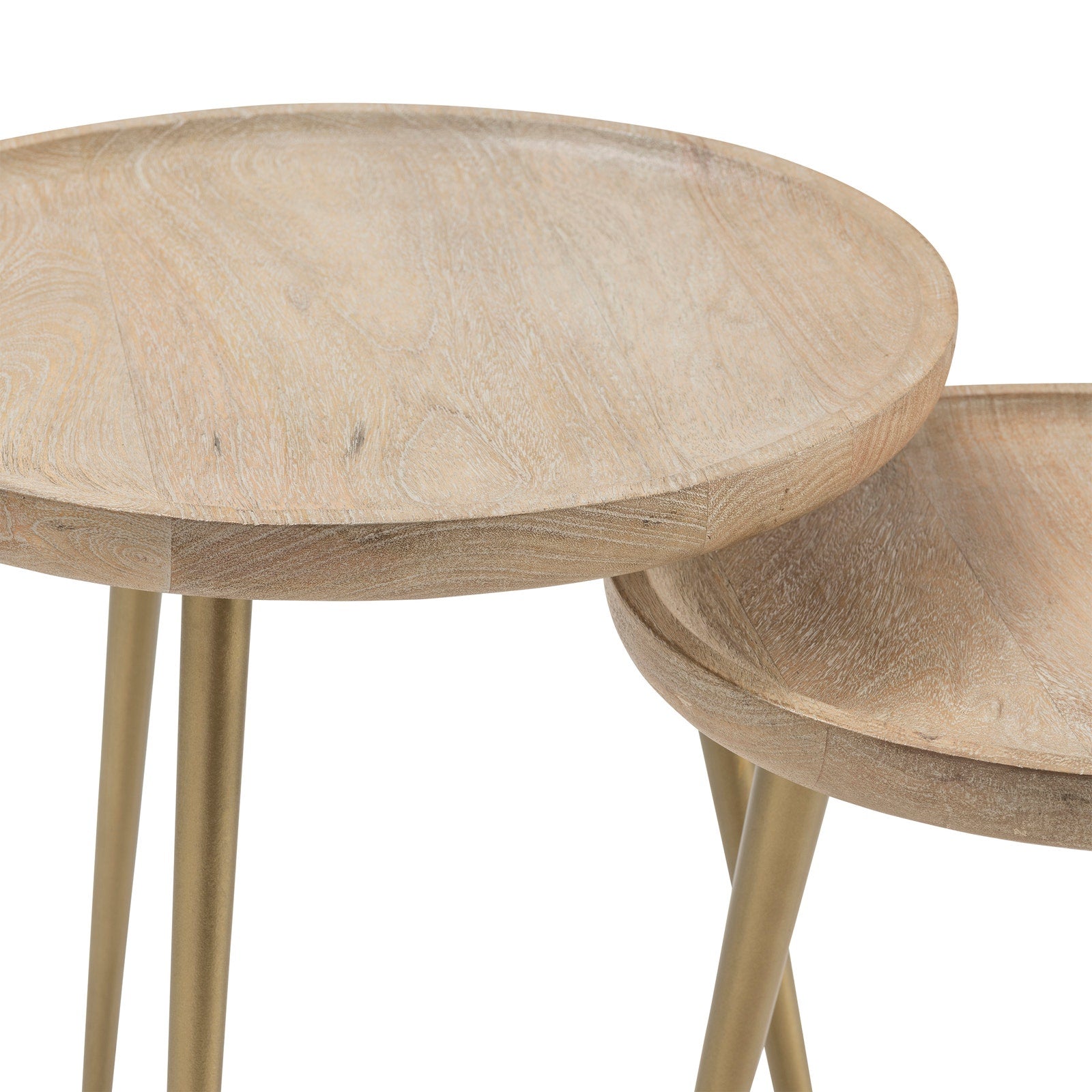 Crestview Collection Slater Set of 2 Round Nesting Tables - Image 3