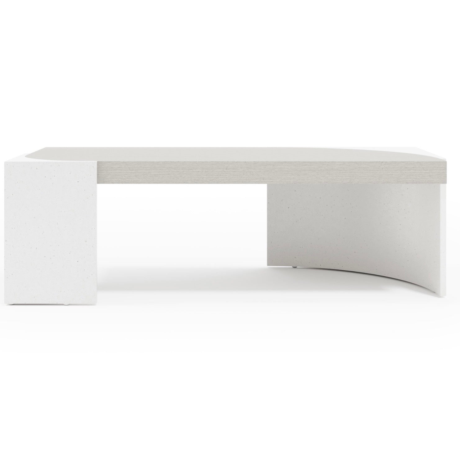 Bernhardt Stratum Collection Cocktail Table ~ Mist Finish with Fossil Faux Stone
