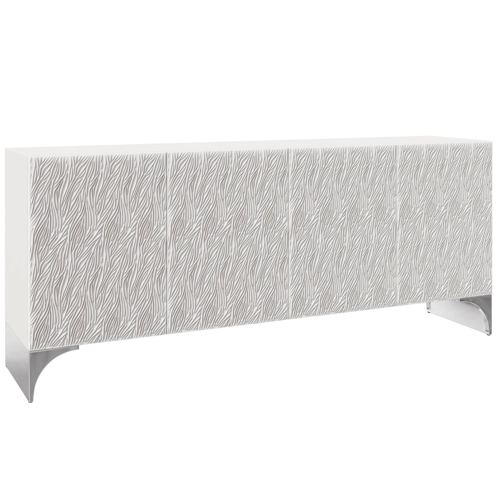 Bernhardt Stratum Collection Entertainment Credenza ~ Fossil Faux Stone Finish