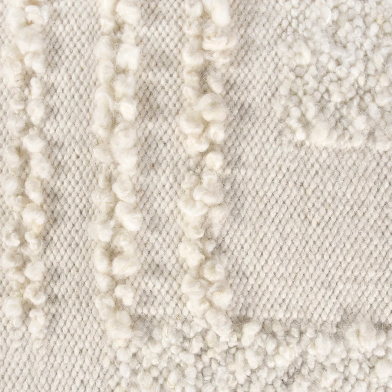 Anaya Home Cream Boucle Patchwork Handwoven Pillow 14x40 With Down Insert ~ DREAMY BEDDING SALE ~ Limited Quantity - Image 3