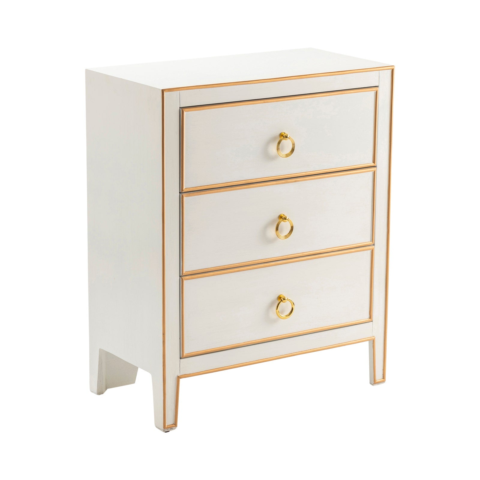 Crestview Collection Phoebe White and Gold Chest - Image 2