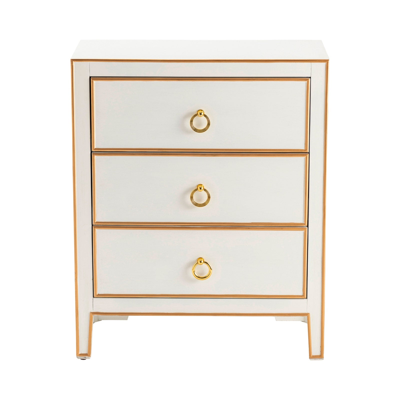 Crestview Collection Phoebe White and Gold Chest - Image 1
