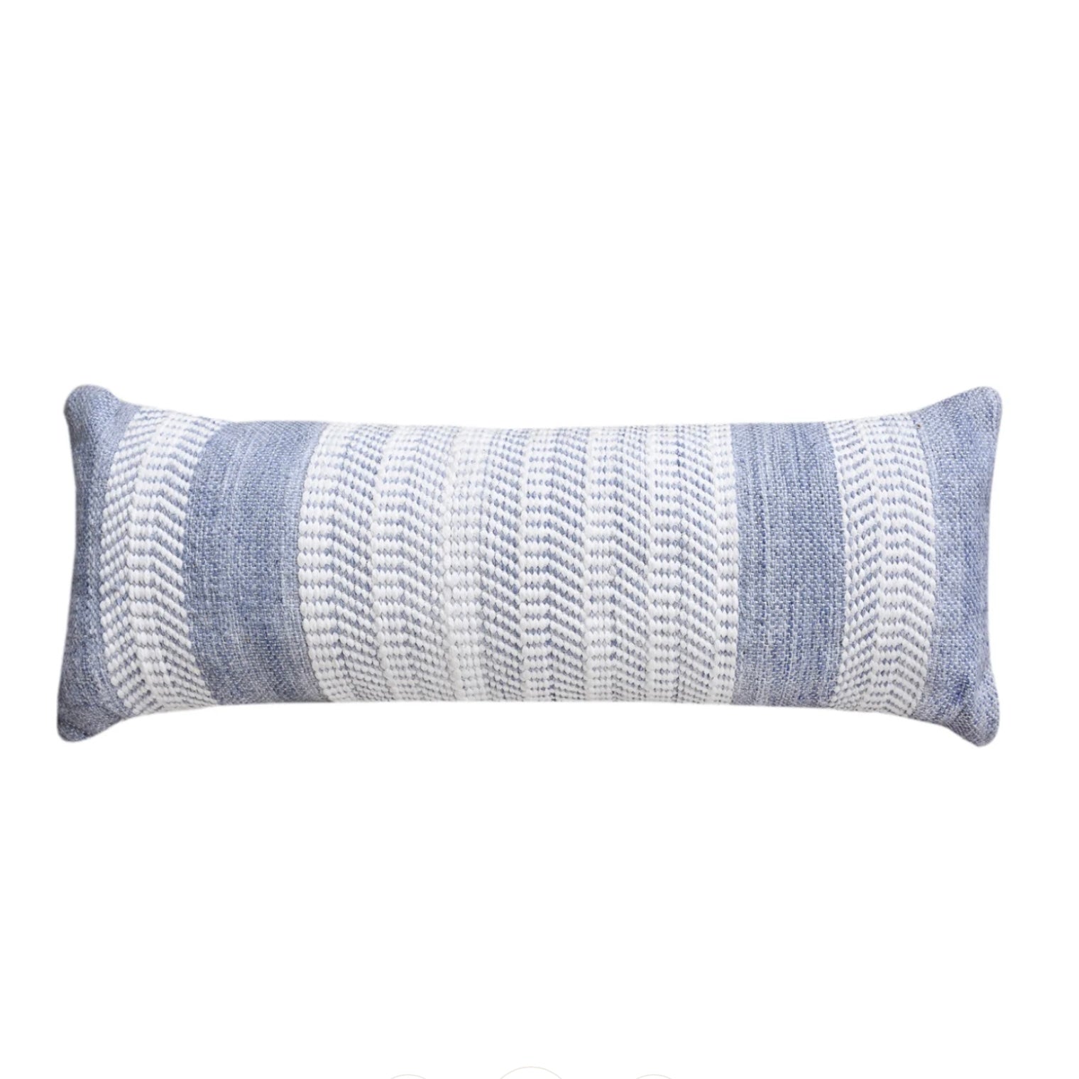 Anaya Home Seaside Stripe Handwoven Pillow 14×40 With Down Insert