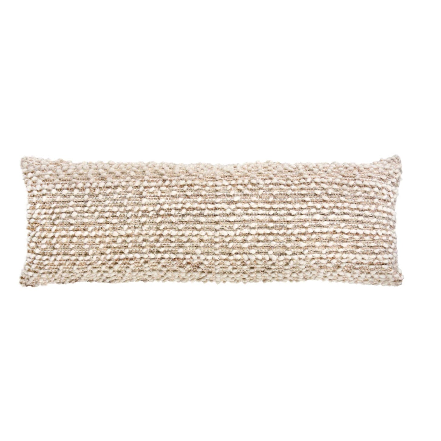 Anaya Home Natural Boucle Handwoven Pillow 14×40 With Down Insert