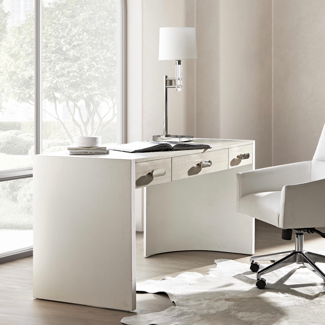 Bernhardt Stratum Workspace Collection Desk ~ Fossil Faux Stone Finish