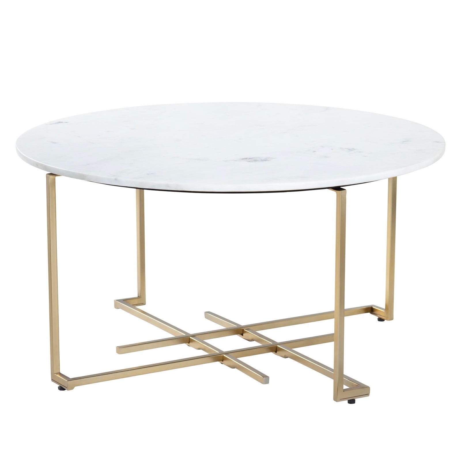 Crestview Collection Pembroke Round Gold Iron Coffee Table - Image 2