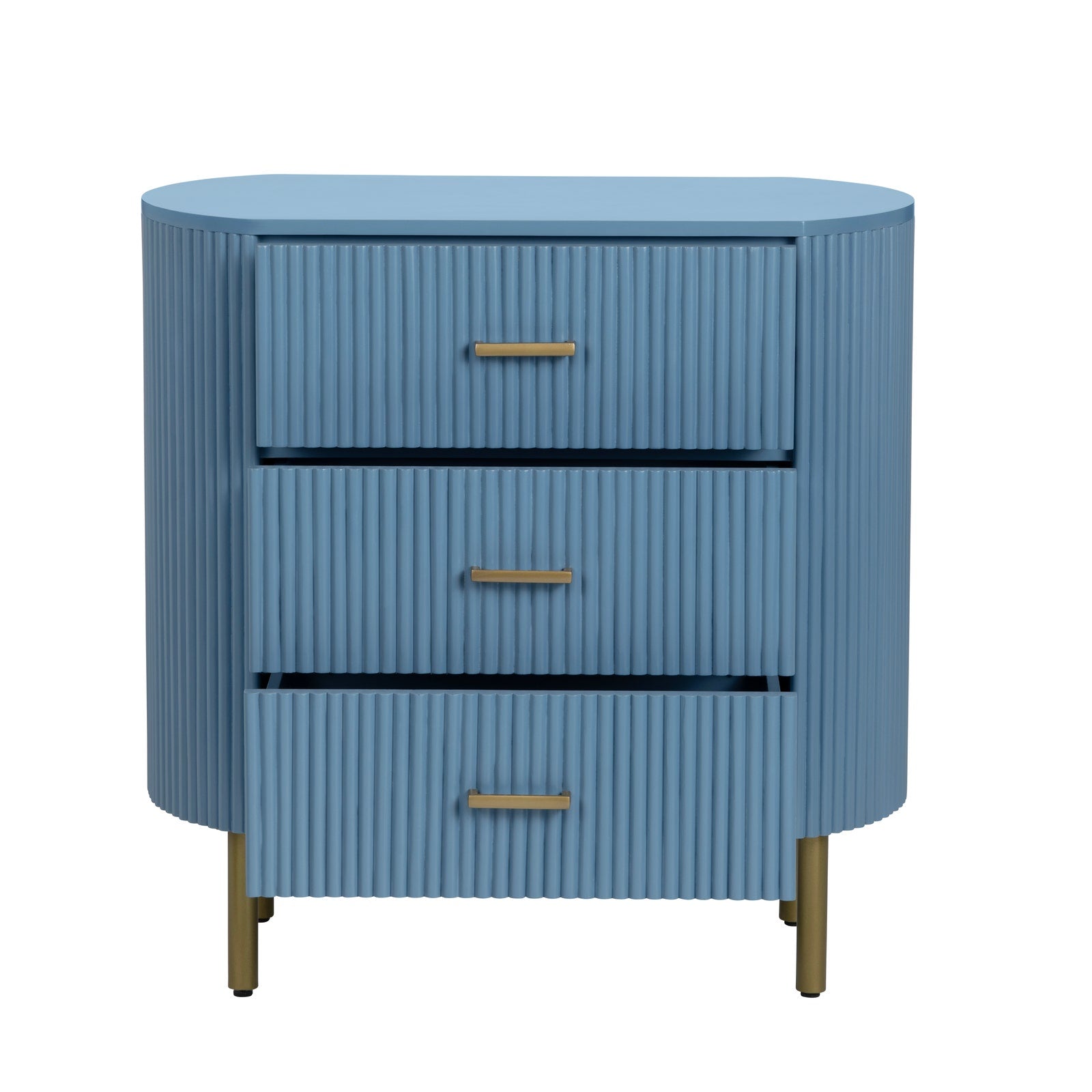 Crestview Collection Astoria Blue Three Drawer Chest - Image 3