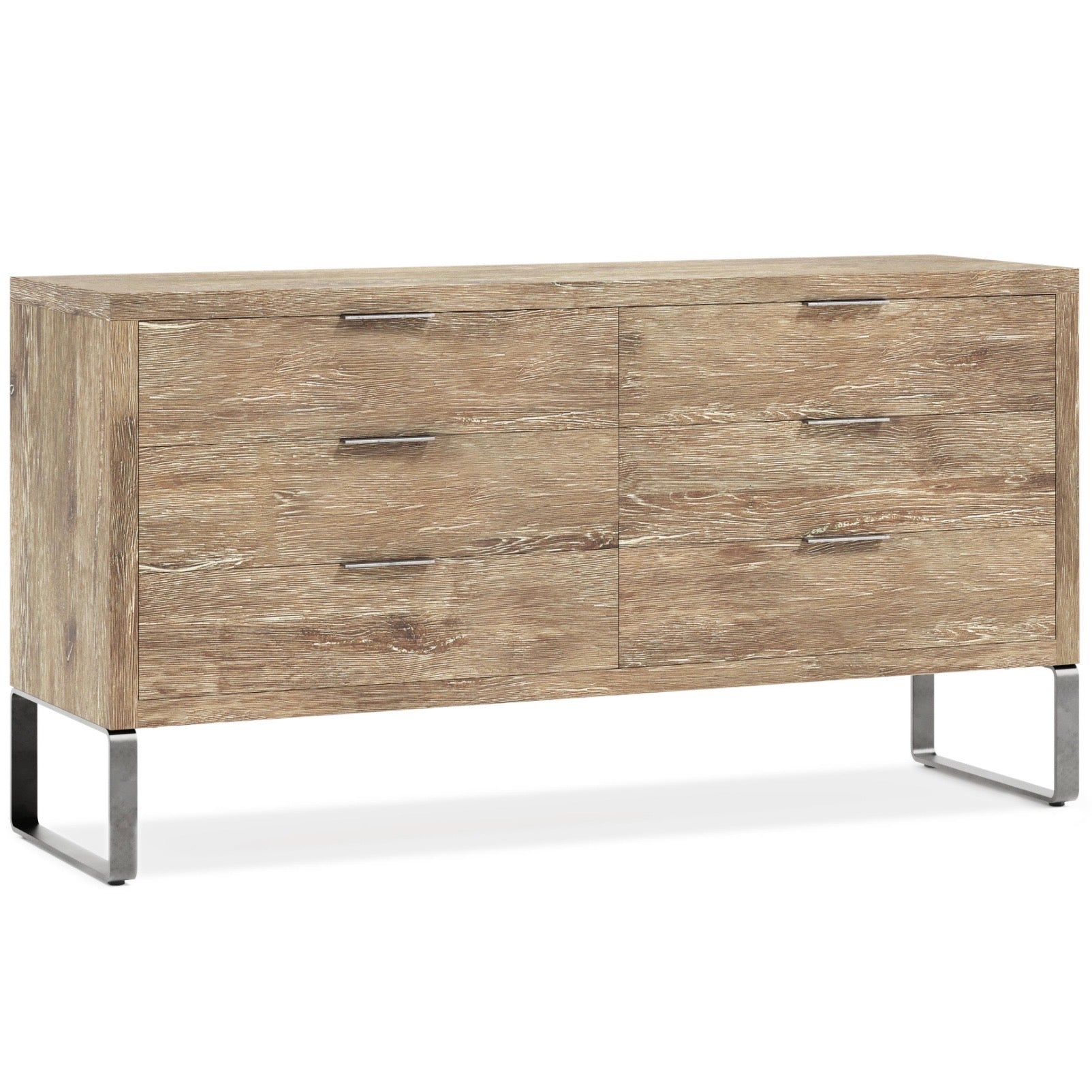 Bernhardt Tribeca Collection Six Drawer Dresser With Metal Base ~ Aurum Finish - Image 2