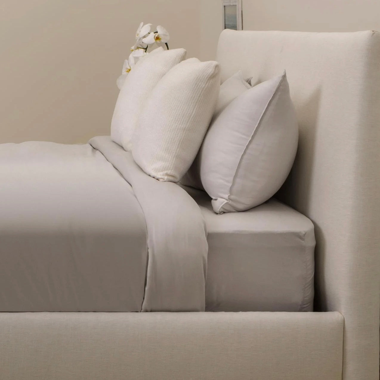 Barefoot Dreams Washed Bamboo Sheet Set  ~ Malibu Mist ~ Available in Full, Queen, King and Cal King Sizes