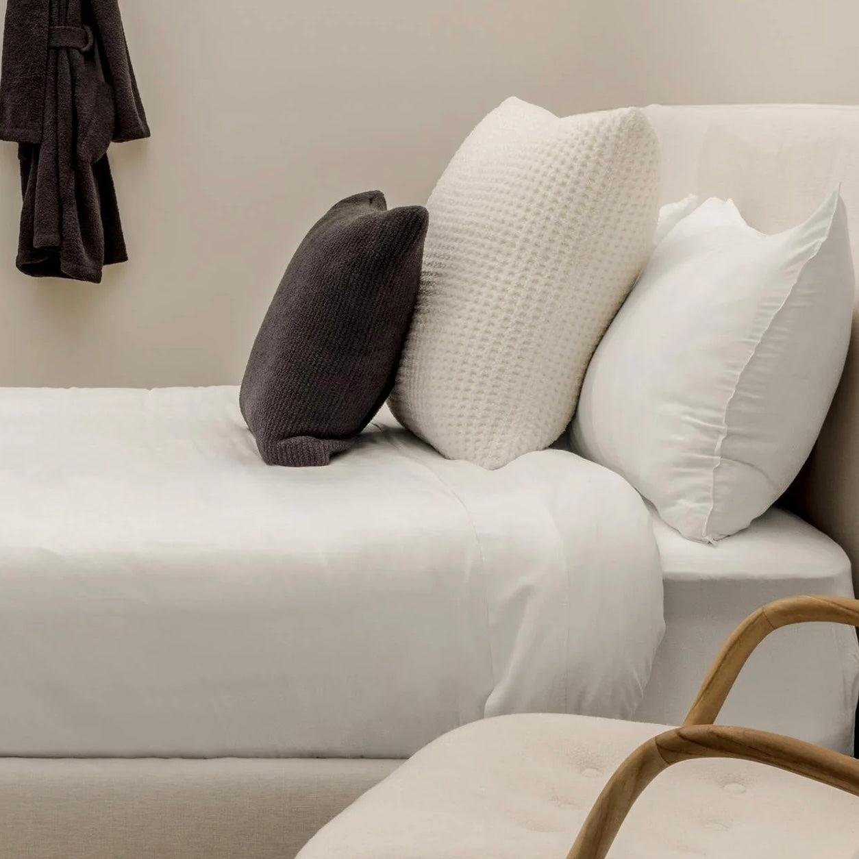 Barefoot Dreams Washed Bamboo Sheet Set  ~ White ~ Available in Full, Queen, King and Cal King Sizes