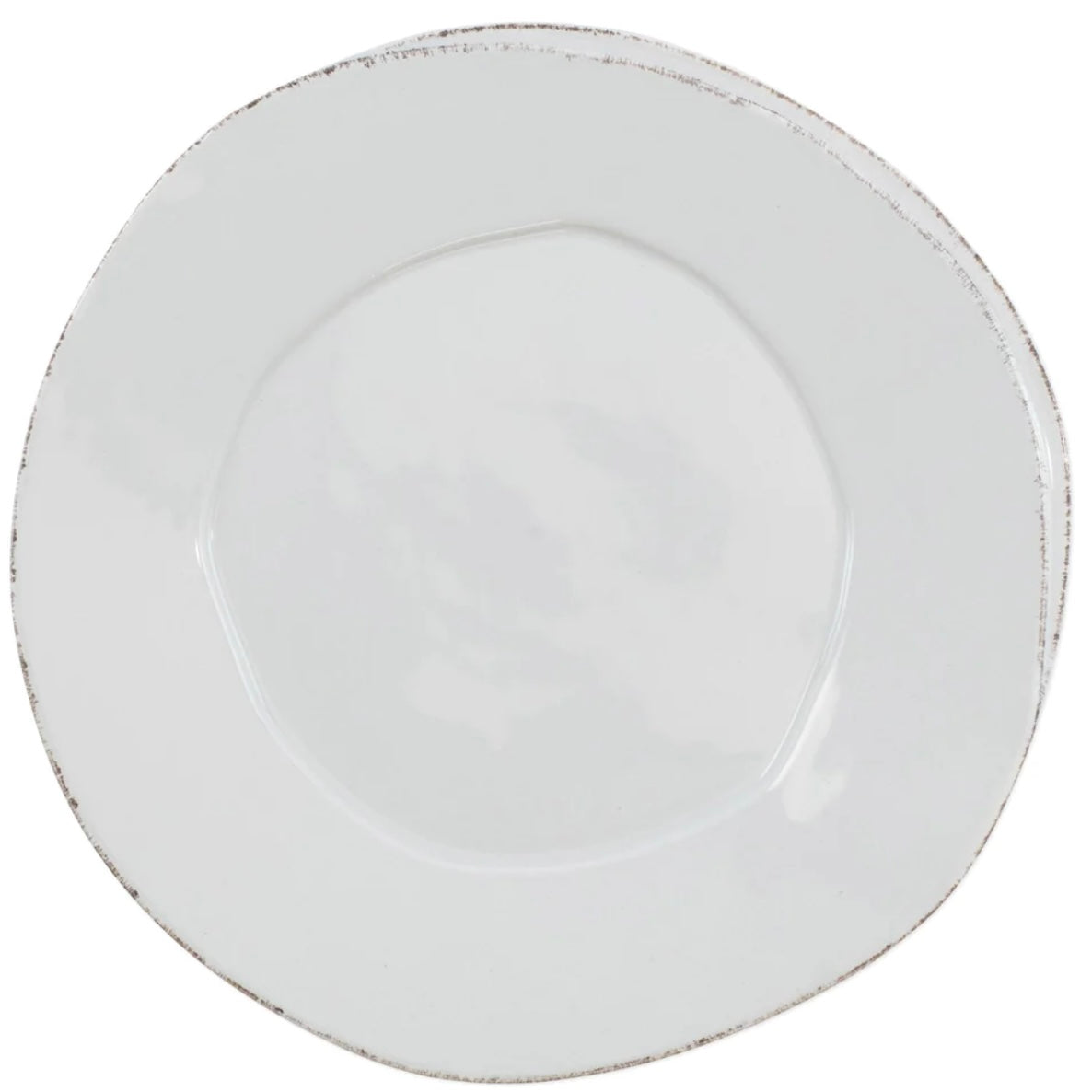 Vietri Lastra White Round Dinner Plate 12” ~ Handcrafted Italian Stoneware - Image 2