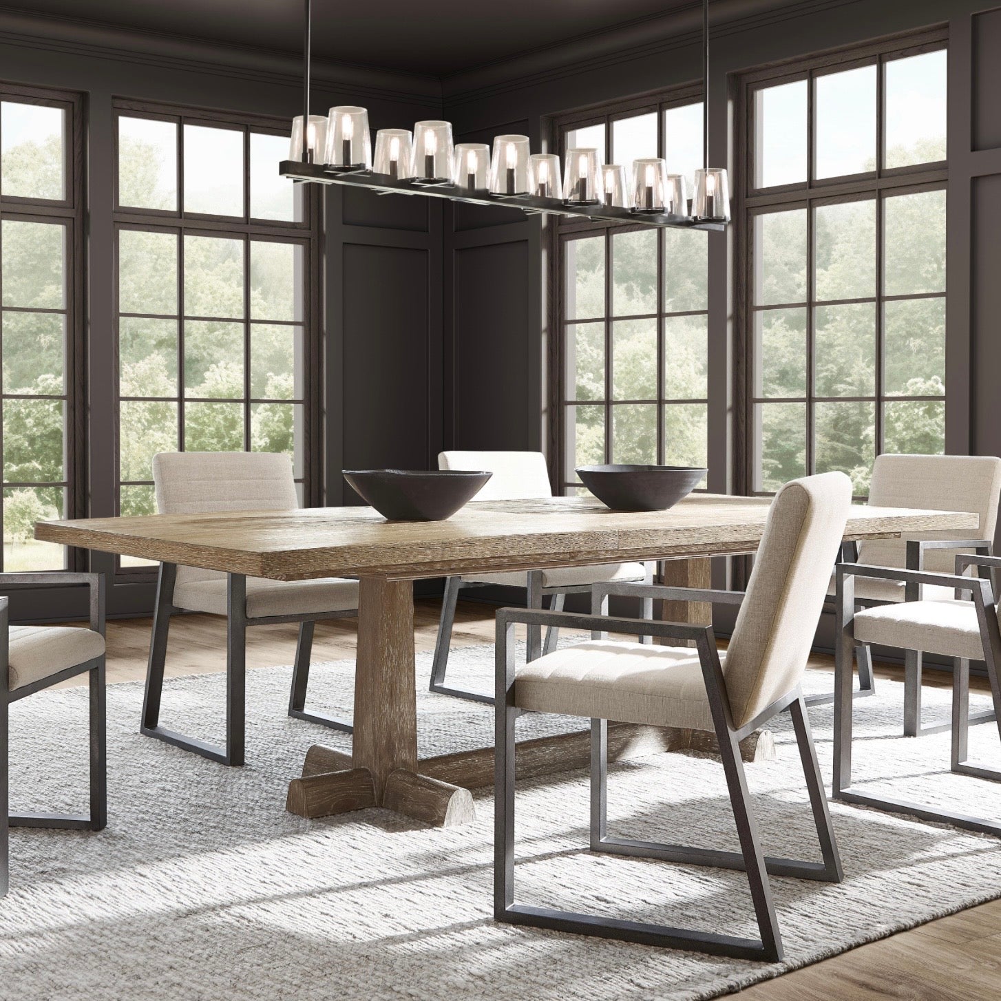 Bernhardt Tribeca Collection Dining Table ~ Aurum Finish