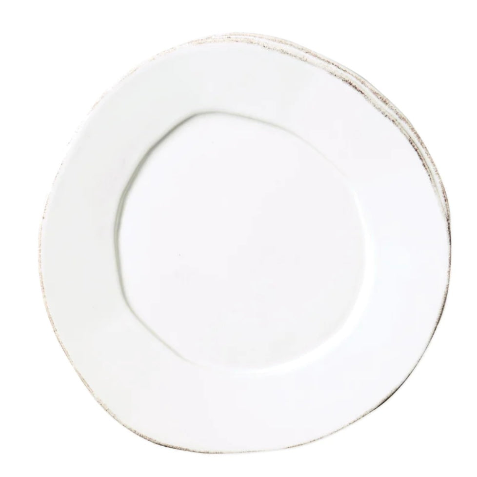 Vietri Lastra White Salad Plate ~ Handcrafted Italian Stoneware - Image 2