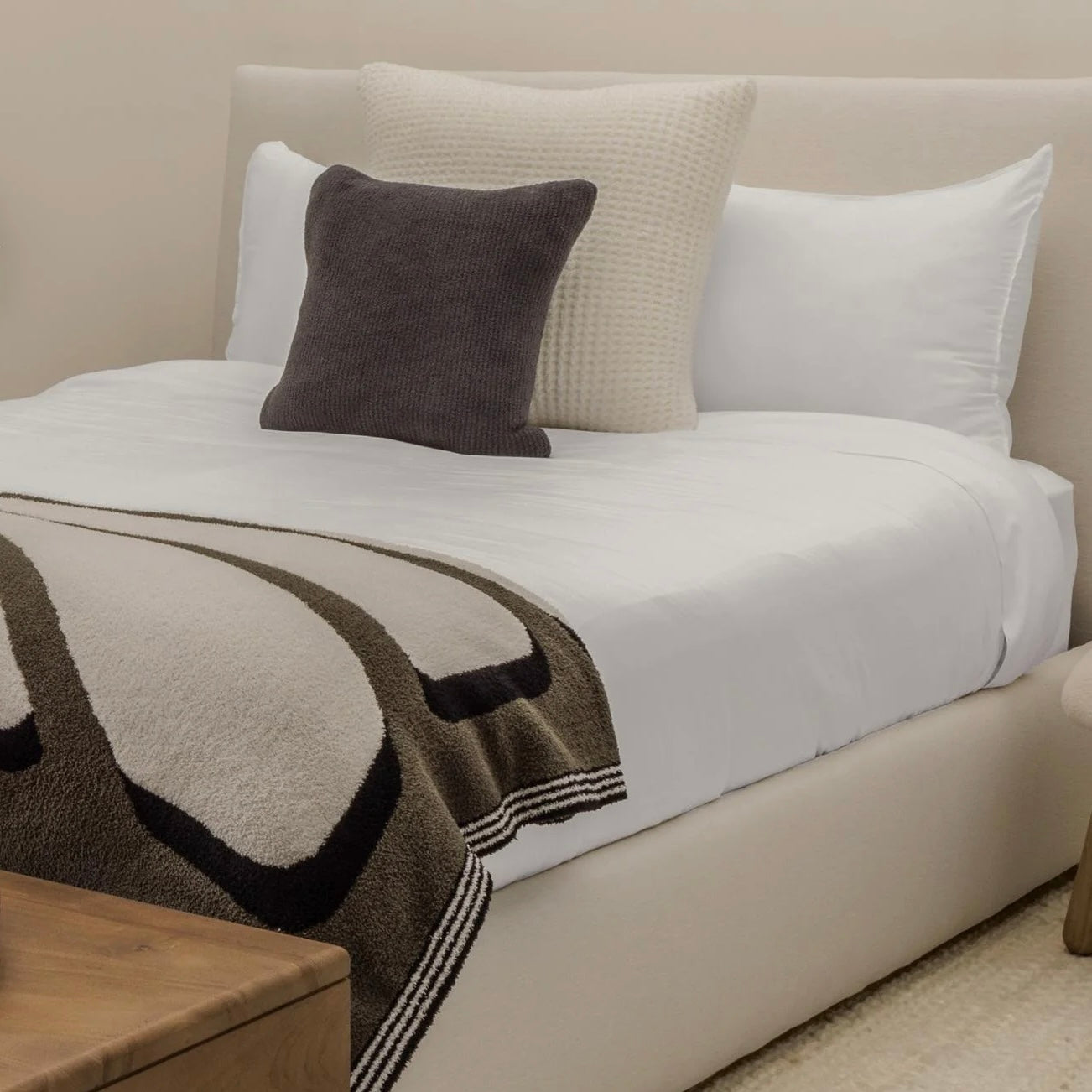 Barefoot Dreams Washed Bamboo Duvet Cover ~ White ~ Available in Queen and King Sizes