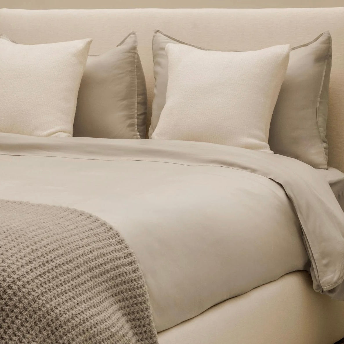Barefoot Dreams Washed Bamboo Duvet Cover ~ Dune ~ Available in Queen and King Sizes