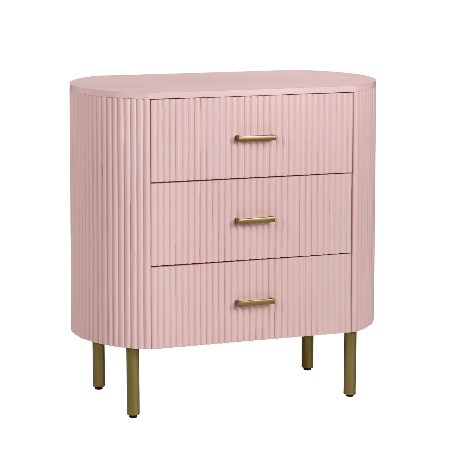 Crestview Collection Astoria Pink Three Drawer Chest - Image 1