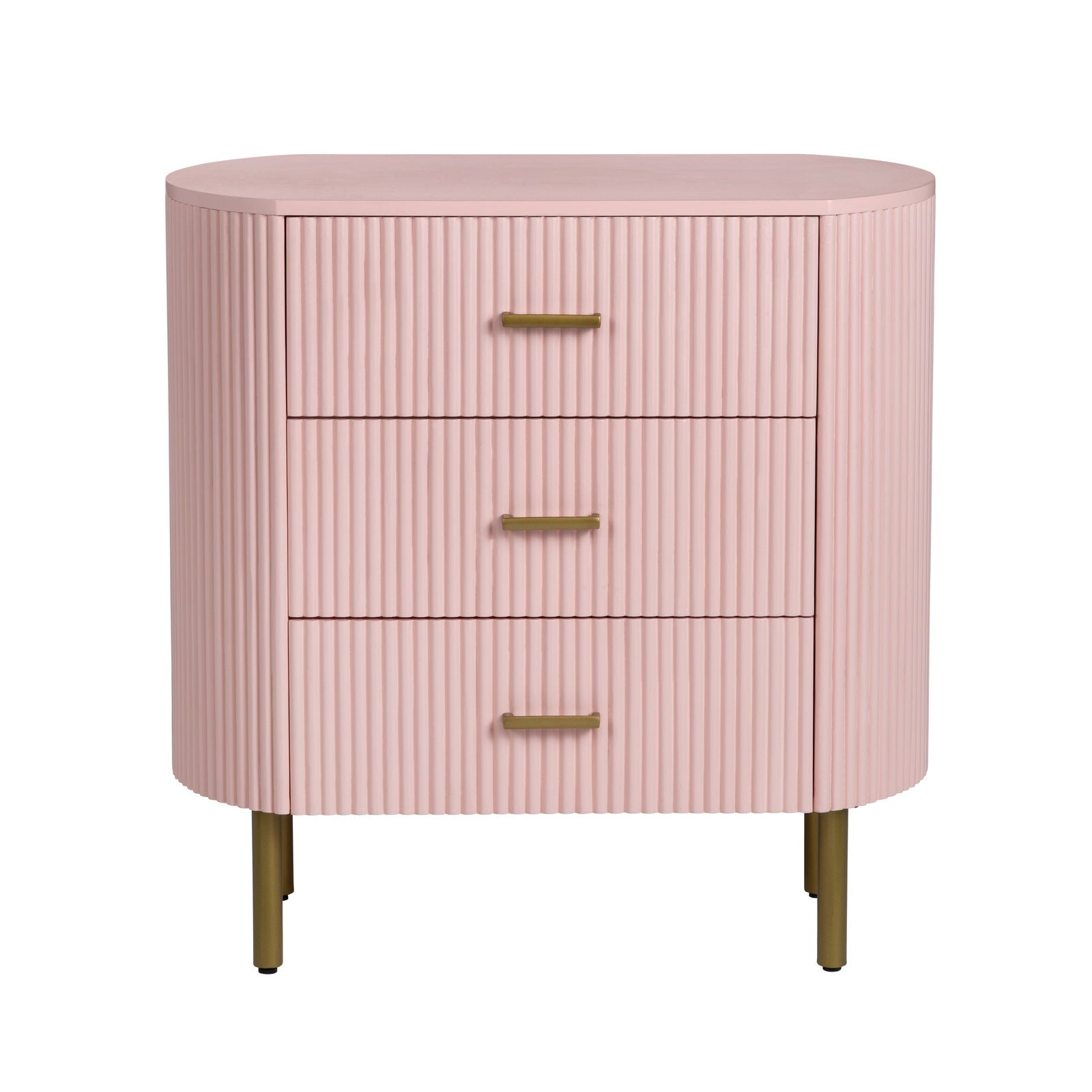 Crestview Collection Astoria Pink Three Drawer Chest - Image 3