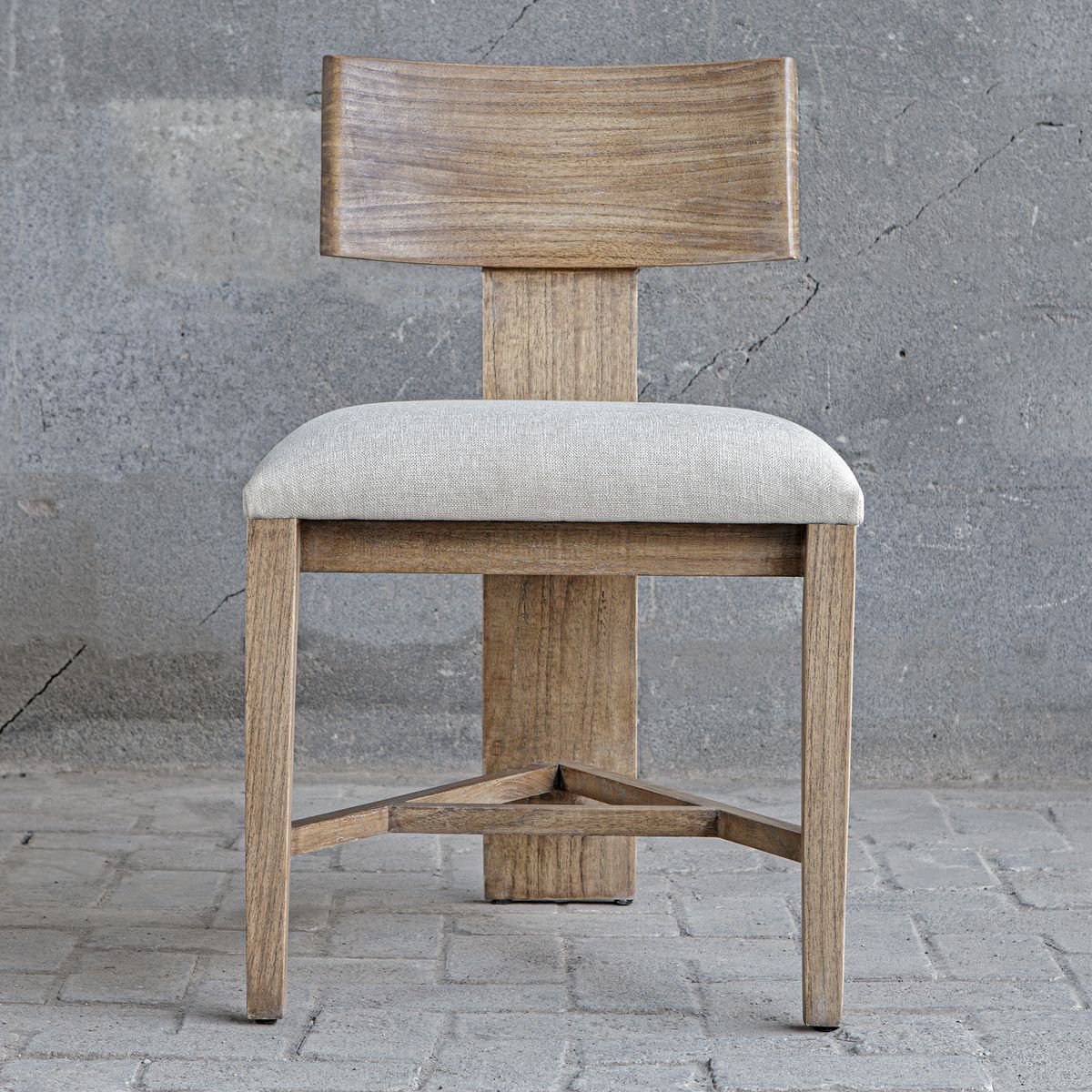 Uttermost Rowan Natural Oak Finish Dining Chairs ~ Set Of Two