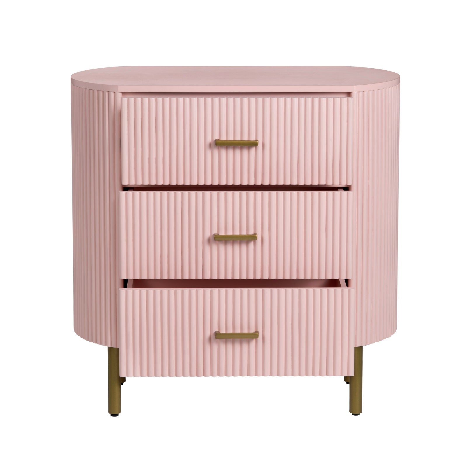 Crestview Collection Astoria Pink Three Drawer Chest - Image 2
