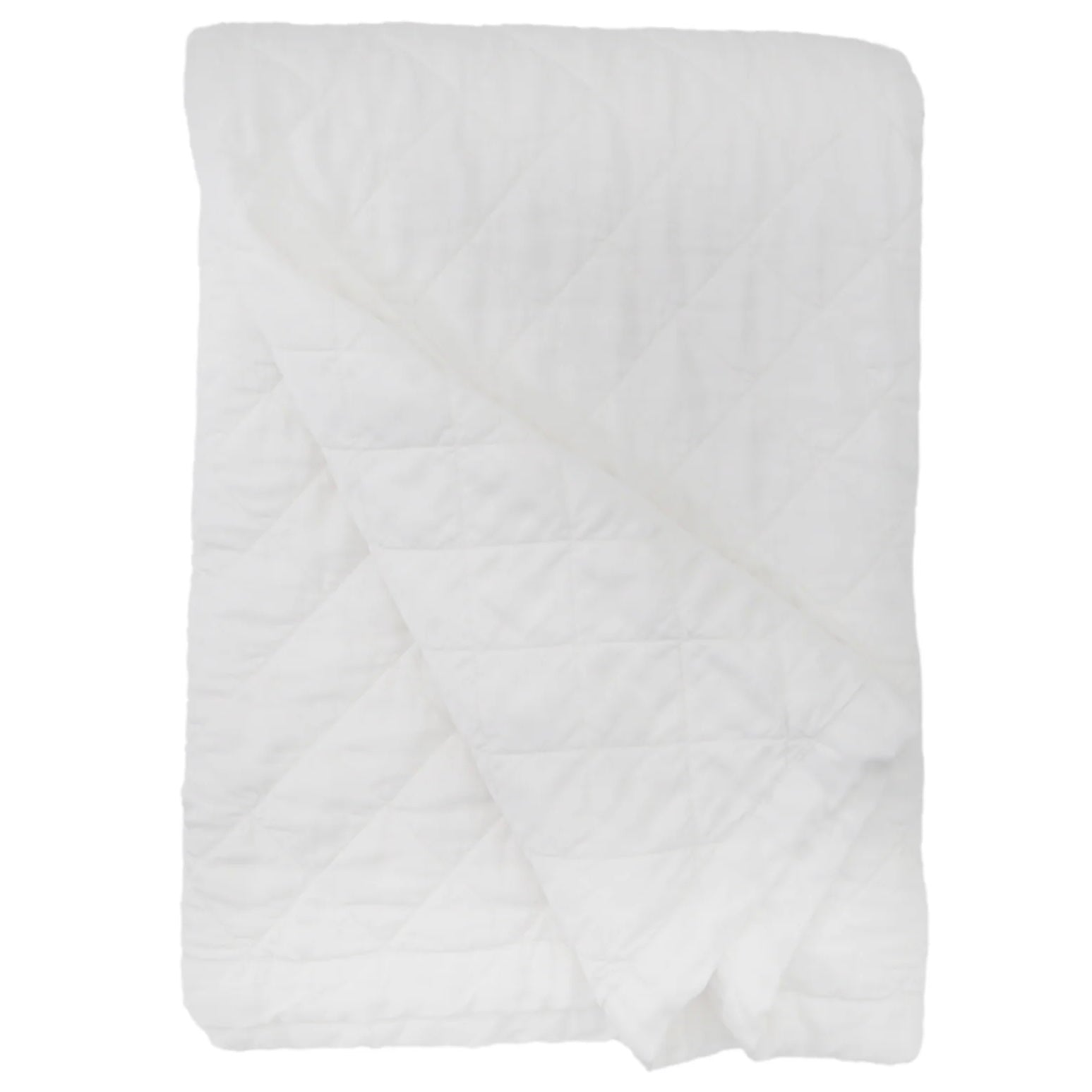 Pom Pom at Home Monaco White Bamboo Sateen Oversized Throw Blanket ~ 68” x 94” - Image 1