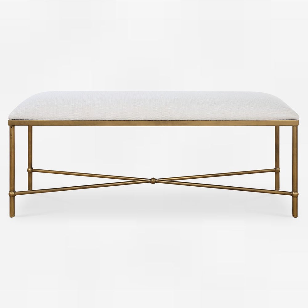Uttermost Avenham Modern Gold Bench - Image 3
