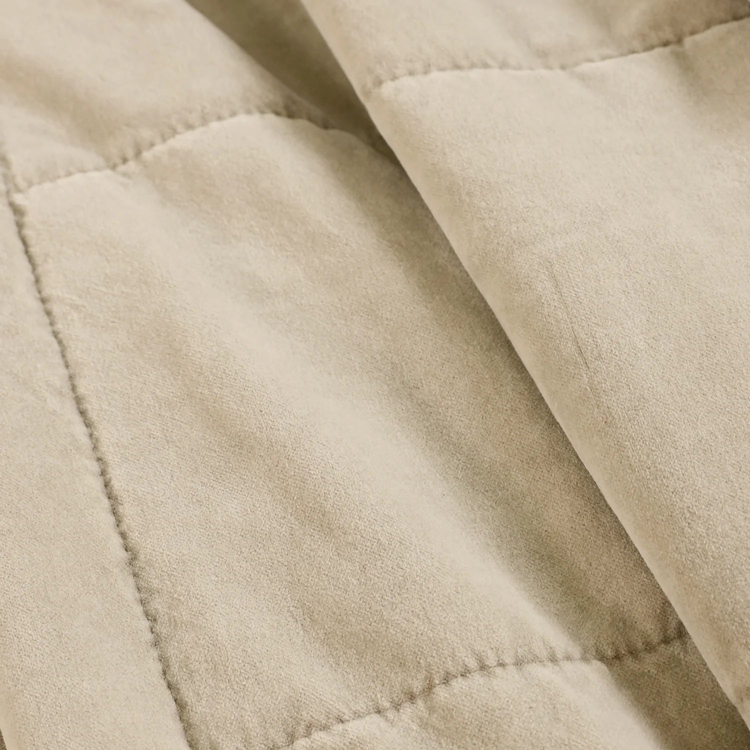 Pom Pom at Home Amsterdam Taupe Cotton Velvet Oversized Throw Blanket ~ 70” x 90” - Image 2