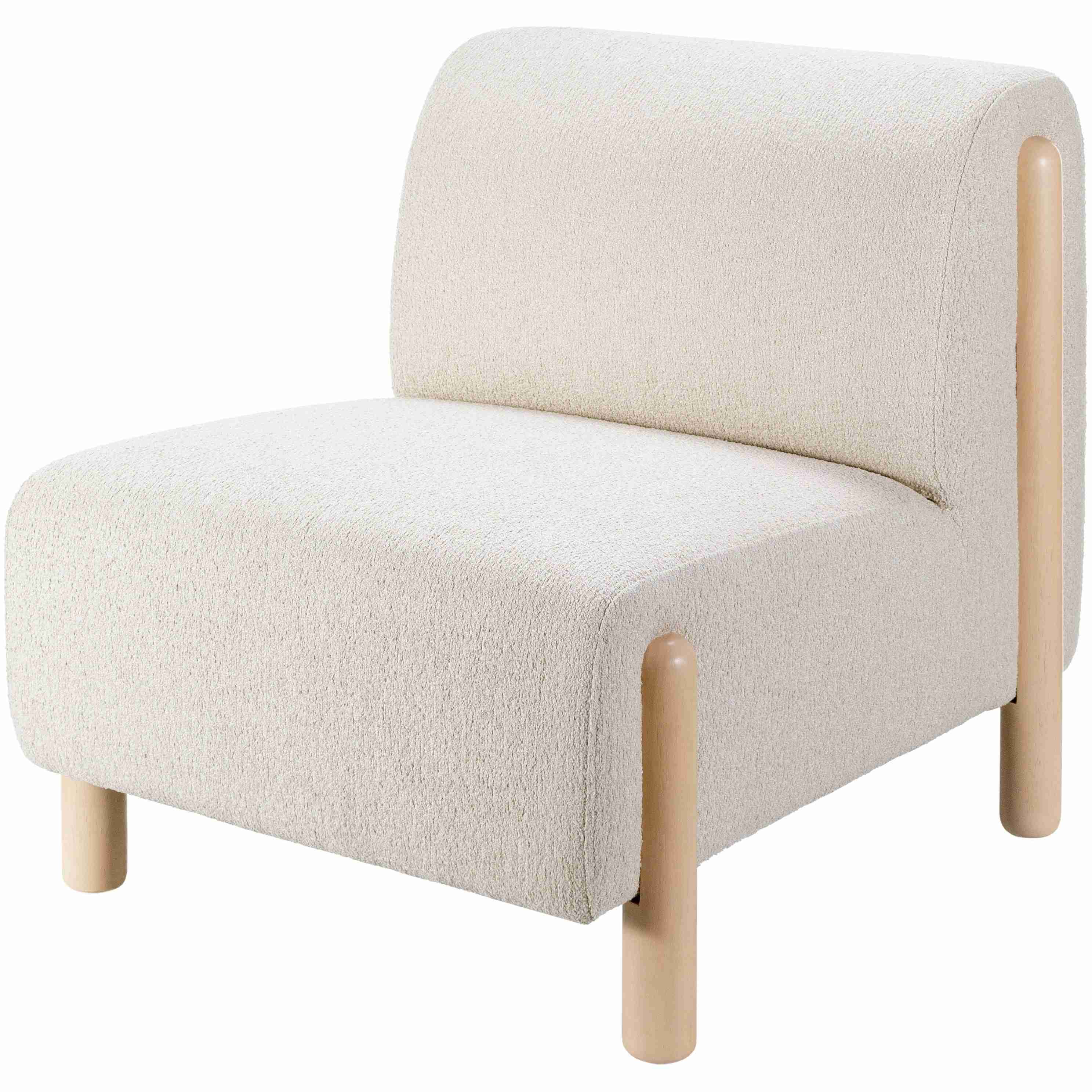 Surya Kenwood Modern Low Profile Accent Chair With Wood Legs - Image 2