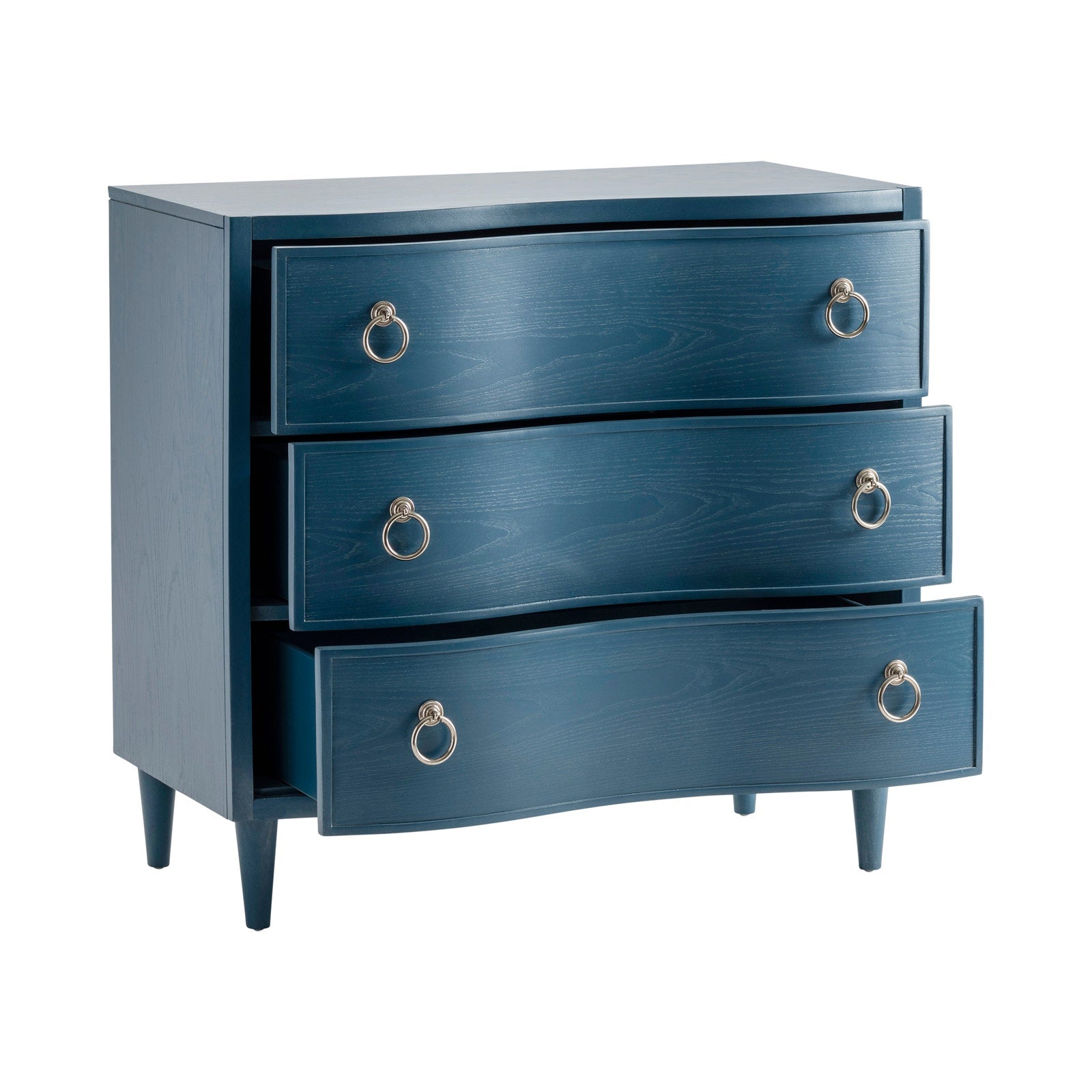 Crestview Collection Delray Blue 3 Drawer Chest - Image 3