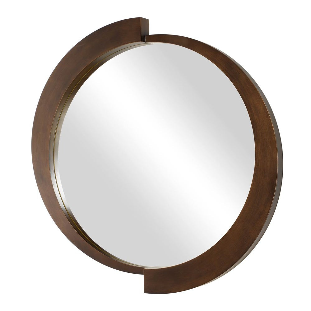 Uttermost Reverse Brushed Bronze Round Mirror - Image 3