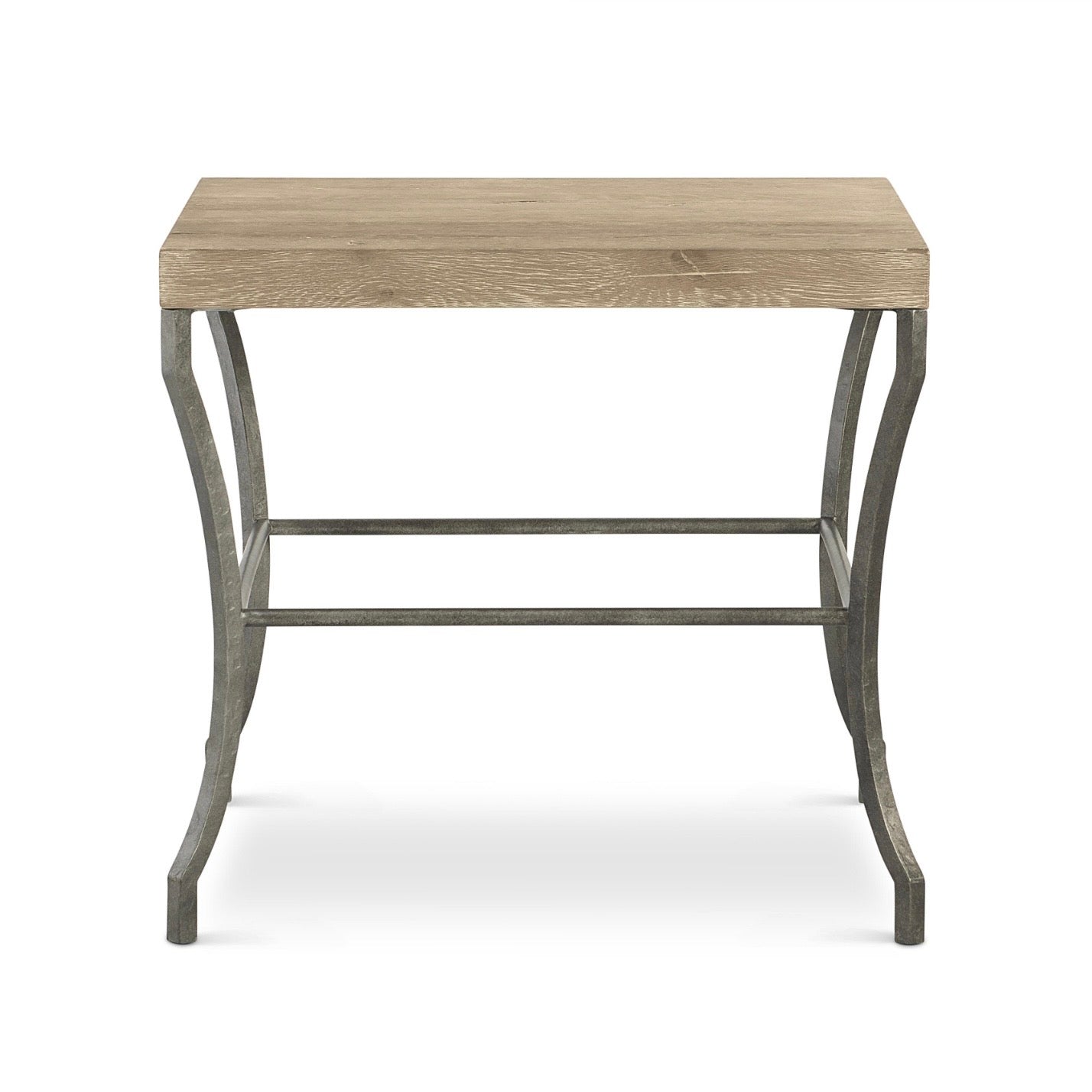 Bernhardt Tribeca Collection Side Table ~ Aurum Finish with Textured Steel Base - Image 2