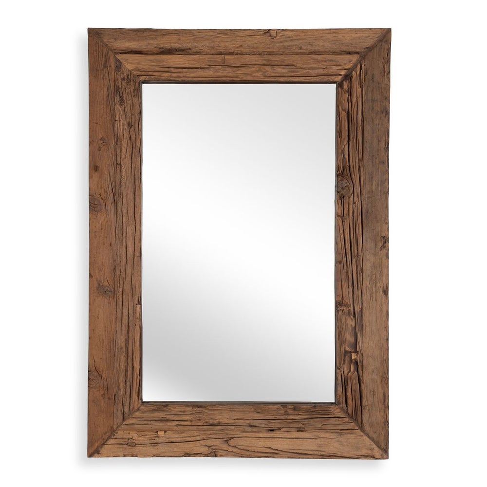 Uttermost Rennick Rustic Pine Wood Frame Large Mirror - Image 1