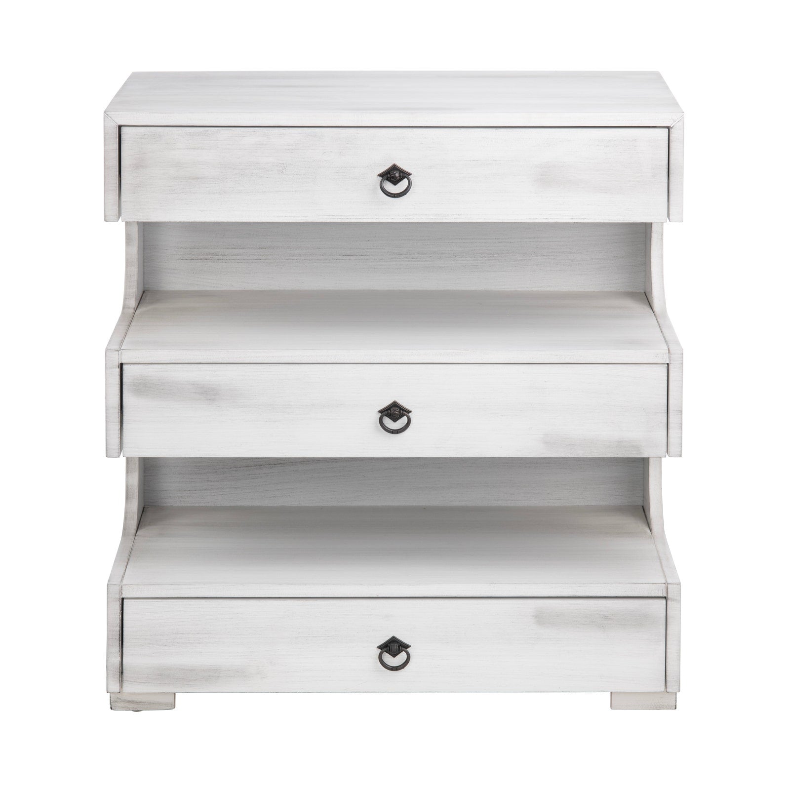 Crestview Collection Annapolis Light Gray 3 Drawer Chest - Image 2