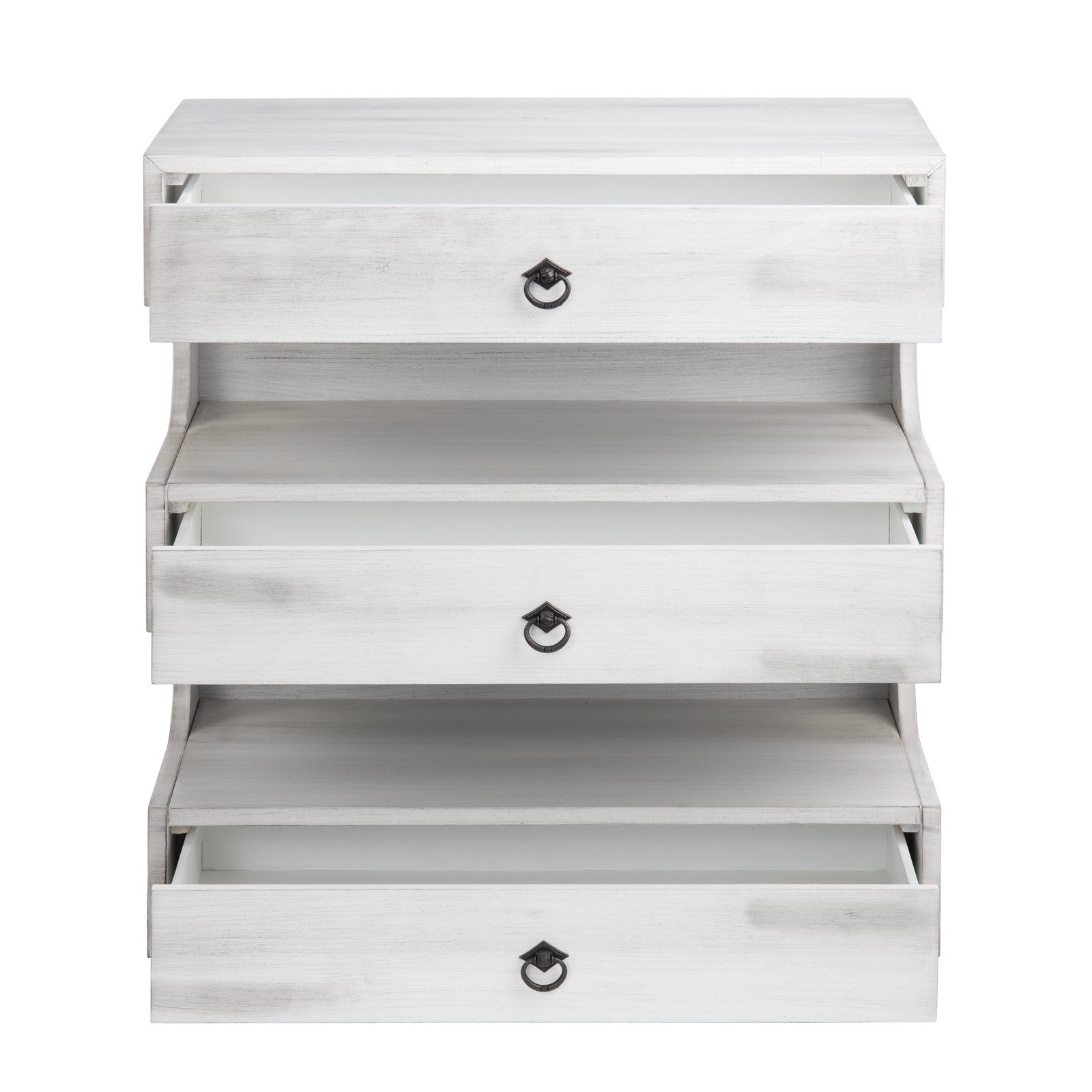 Crestview Collection Annapolis Light Gray 3 Drawer Chest - Image 3