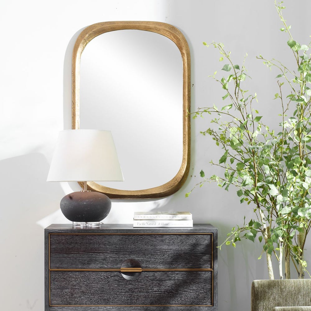 Uttermost Malone Finished Brass Mirror - Image 1
