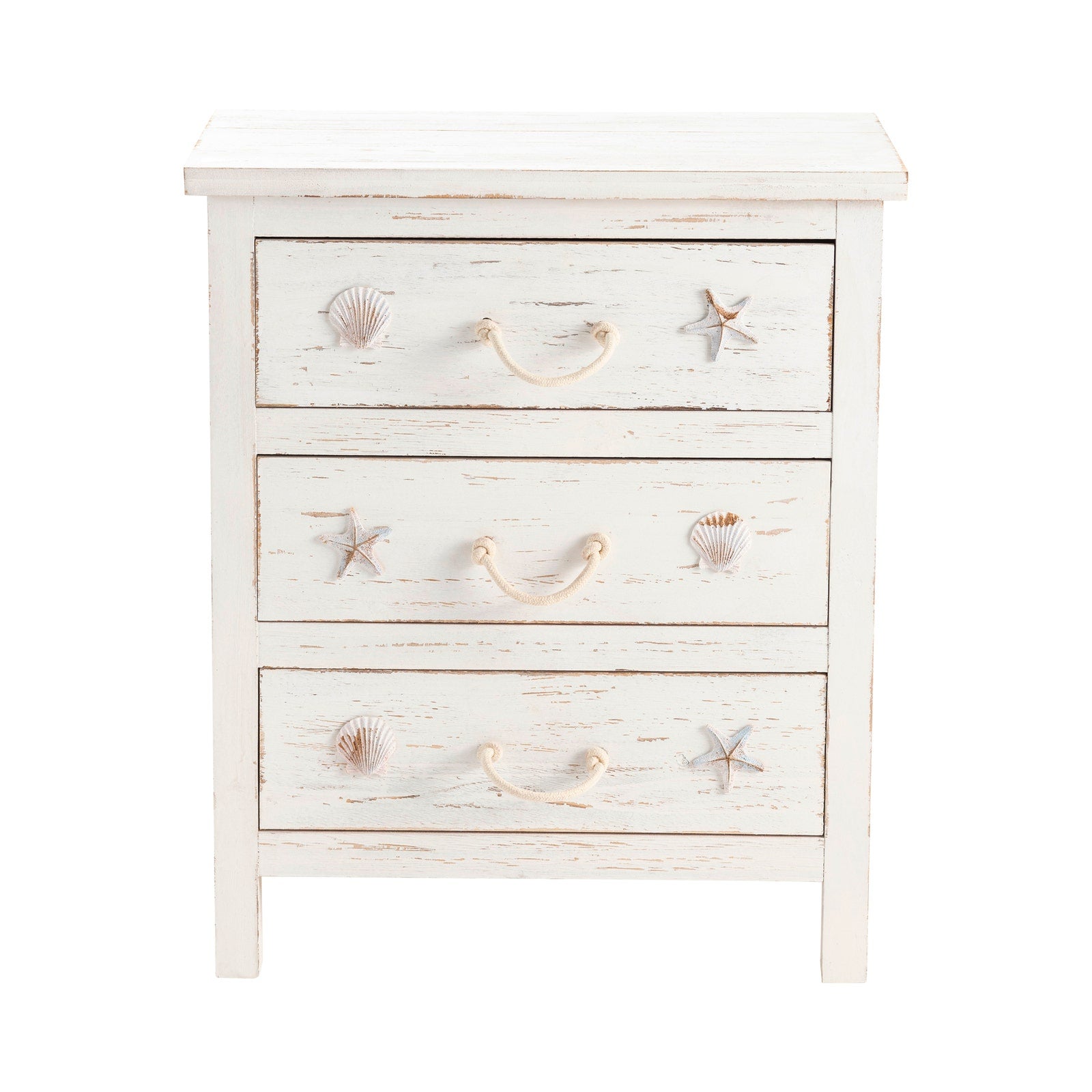 Crestview Collection Seaside Coastal 3 Drawer Chest - Image 1