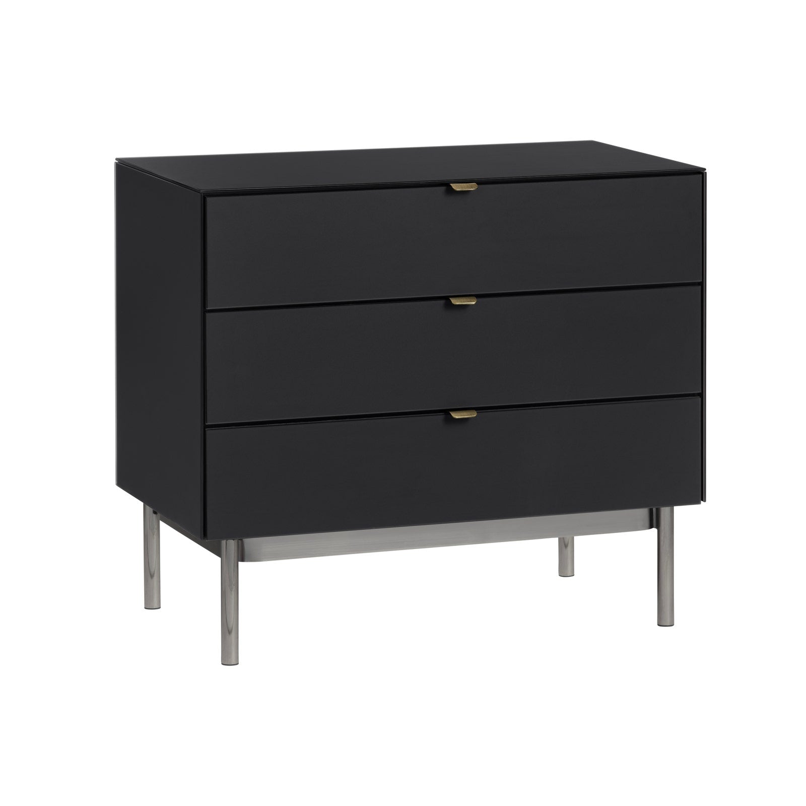 Crestview Collection Stratton Black Three Drawer Chest - Image 2