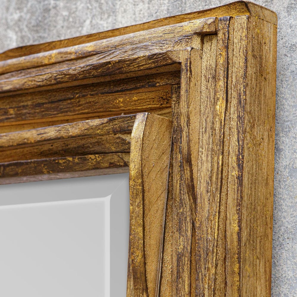 Uttermost Overlap Teakwood Mirror - Image 3